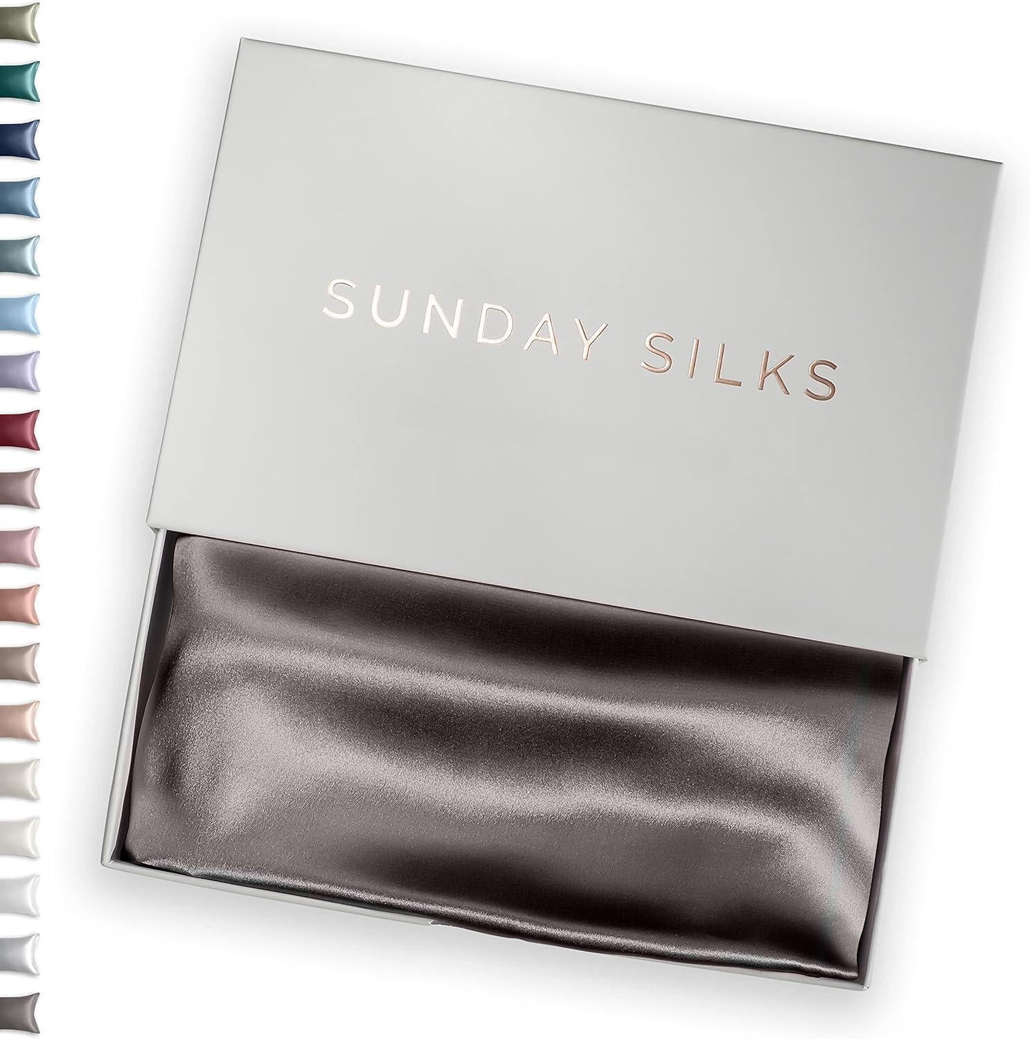 Sundaysilks Mulberry Silk Pillowcase  Pillow Cases For Hair & Skin Superior To Satin With Zipper Standard Queen King Sizes Anti-wrinkle Non-slip Pillowcases