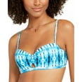 thumbnail image 1 of Sundazed BLUE TIE-DYE Tied and True Printed Becky Bikini Top, US 32D, UK 32D, 1 of 5
