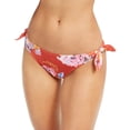 thumbnail image 1 of Sundazed TERRACOTTA Lilly Printed Side-Tie Bikini Swim Bottoms,US X-Small, 1 of 2