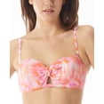 thumbnail image 1 of Sundazed Women's Pink Beka Tie-Dyed Bow Bikini Top, 1 of 2