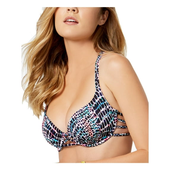 Sundazed Womens Harper Animal Print Underwire Bikini Swim Top