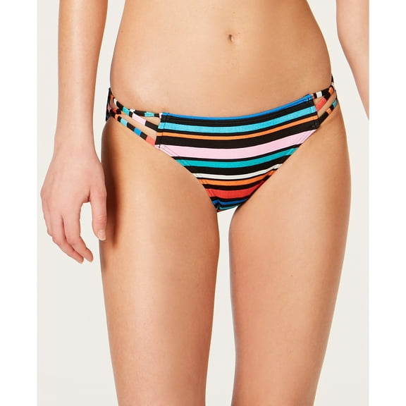 Sundazed Womens Lucky Stripes Printed Strappy Bikini Bottoms