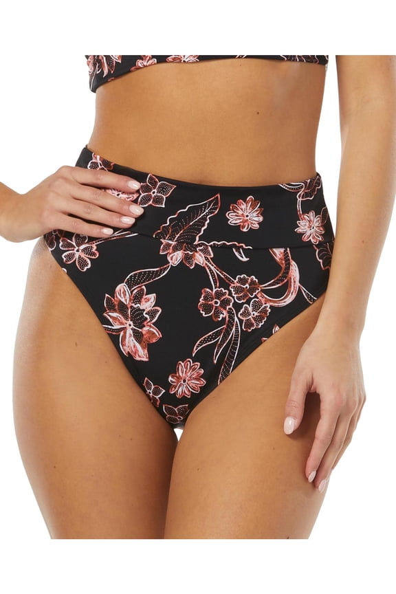 Womens Printed High-Waist Swim Bottom Separates
