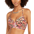 thumbnail image 1 of Sundazed Womens Reptilia Printed Bra Sized Halter Bikini Top;32 D, 1 of 3