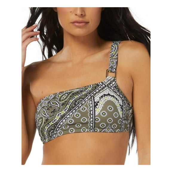 Sundazed Womens Reyna Top Printed One-Shoulder Bikini Swim top