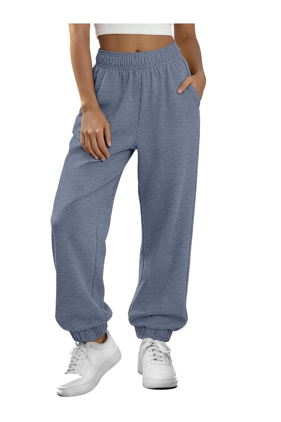 Baggy Sweatpants for Women High Waisted Workout Joggers Comfy Sweat Pants with Pockets, XS-XL