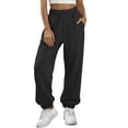 thumbnail image 1 of Sundazz Baggy Sweatpants for Women High Waisted Workout Joggers Comfy Sweat Pants with Pockets, XS-XL, 1 of 9