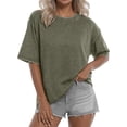 thumbnail image 1 of Sundazz Oversized T Shirts for Women Cotton Vintage Acid Wash Tees Baggy Shirts Trendy Casual Tops, 1 of 9