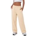 thumbnail image 1 of Sundazz Wide leg Sweatpants Women Baggy Sweat Pants Drawstring Casual Workout Pants with Pockets,Apricot,XL, 1 of 8