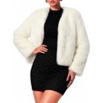 thumbnail image 1 of Sundazz Women's Winter Faux Fur Coats Cropped Fuzzy Jacket Warm Open Front Outerwear Fashion Clothing, 1 of 9