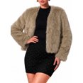 thumbnail image 1 of Sundazz Women's Winter Faux Fur Coats Cropped Fuzzy Jacket Warm Open Front Outerwear Fashion Clothing, 1 of 9