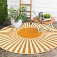 thumbnail image 1 of SUNDEREY Outdoor Rug 6 FT, Waterproof Reversible Plastic Straw Mat for Patio, RV & Camping - Stain & UV Resistant Carpet for Porch, Balcony, Pool Deck & Backyard, Orange, 1 of 11