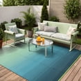 thumbnail image 1 of SUNDEREY Outdoor Rug 6'x9', Waterproof Reversible Plastic Straw Mat for Patio, RV & Camping - Lightweight Carpet for Deck, Balcony & Backyard, Teal, 1 of 9