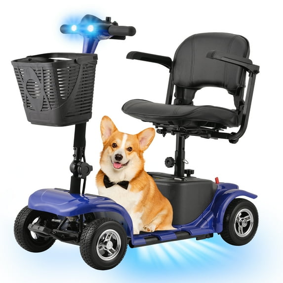 Sunderwell 4 wheeled Elderly Mobility Scooters are Suitable for the Elderly(Blue)