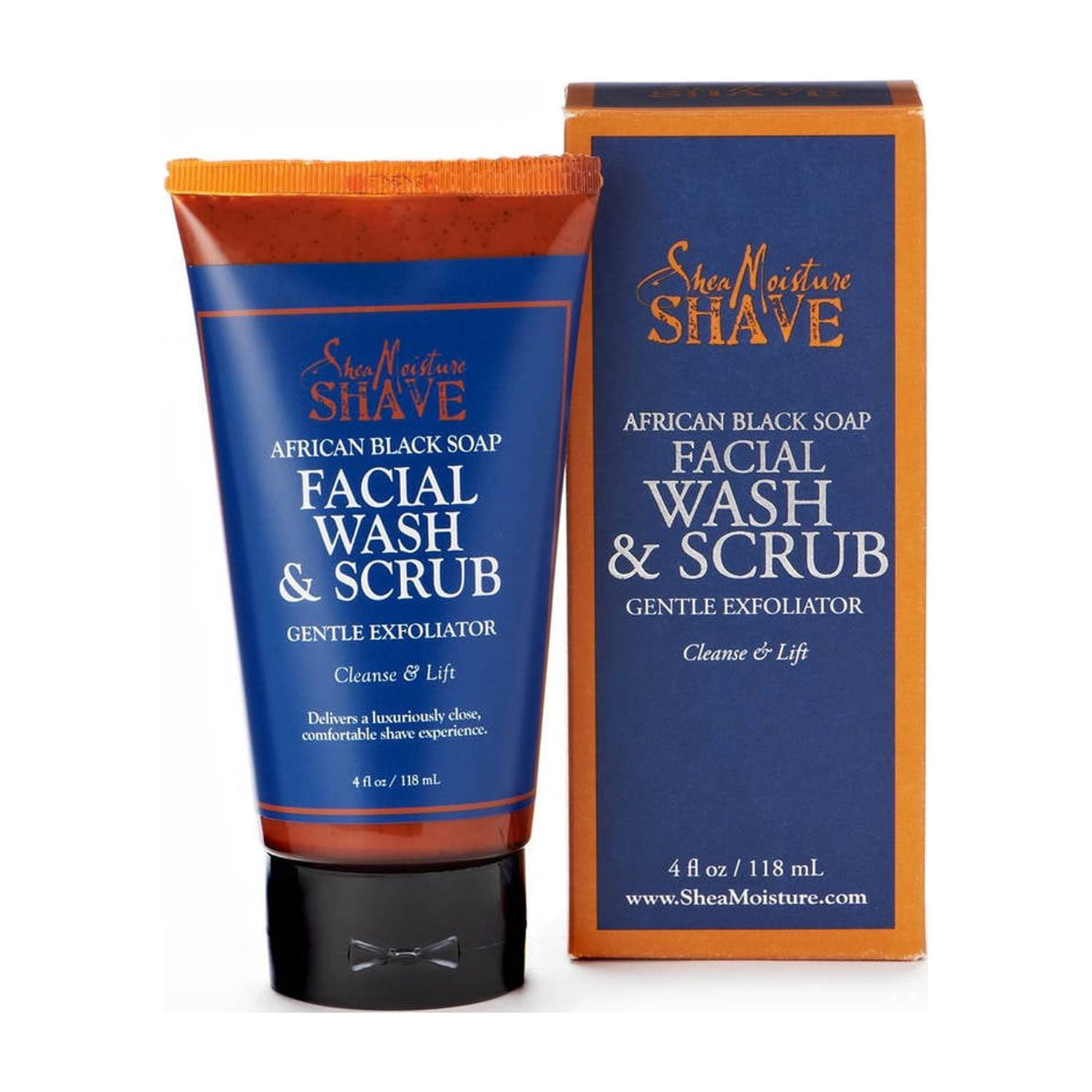 Sundial Brands Shea Moisture Shave Facial Wash & Scrub, 4 oz