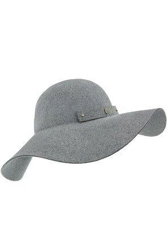 Grey Sundial Cognacy Wool Felt Wide Brim Hat | 100% Australian Wool | Packable Design | 4 3/8" Brim & Decorative Band - H7011