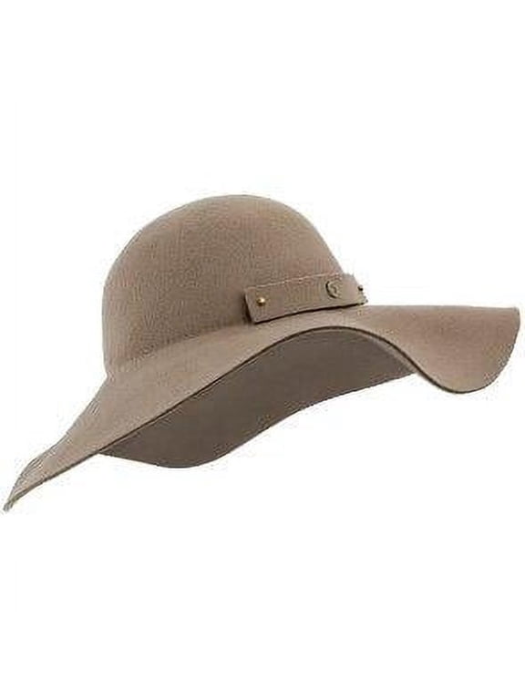 Brown Sundial Cognacy Wool Felt Wide Brim Hat | 100% Australian Wool | Packable Design | 4 3/8" Brim & Decorative Band - H7011