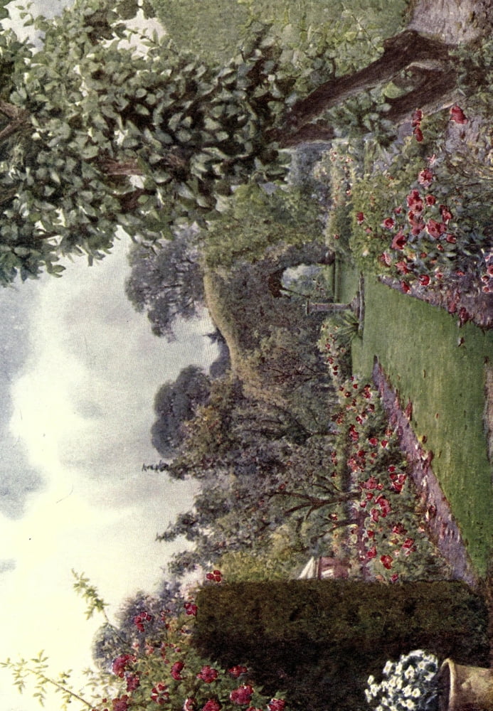 Sundial at Levens Hall Westmoreland (Gardens of England in the Northern Counties 1911) Canvas Art - Ernest A Rowe (18 x 24)