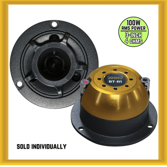 Sundown Audio BT-1R 3" 100W RMS 4 Ohms Impedance Power Super Car Tweeter (NEW)