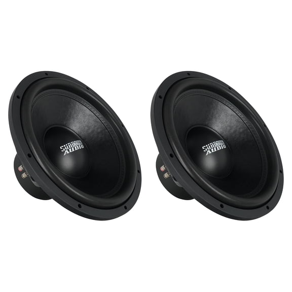 Sundown Audio E-15 V.4 D4 15 Inch 750W RMS DVC 4 Ohm Car Subwoofers, Ported Enclosure Bass, Cooling Motor, 2-piece