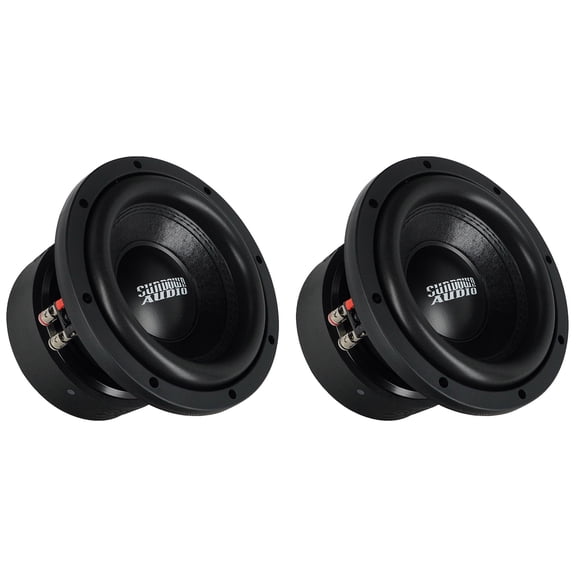 Sundown Audio E-8 V.6 D2 8 Inch 400W RMS DVC 2 Ohm Car Subwoofers, 14mm Xmax, Ported Enclosure Ready, 2-piece