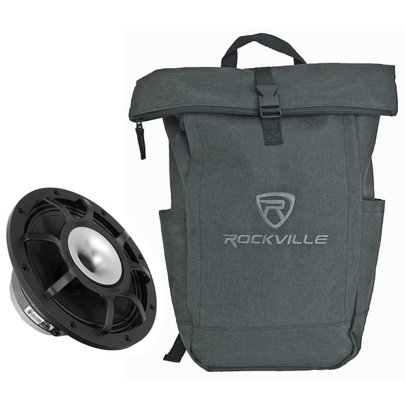 Sundown Audio ECX-8 Bundle: 8 in 60-Watt RMS 4-Ohm Coaxial Car Speaker, Charcoal Durable Backpack Bag with Padded Laptop Pocket and Adjustable Straps, 2-items