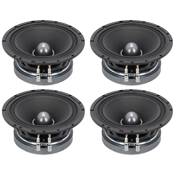 Sundown Audio LCMR-6.5 100 Watt RMS 6.5 Inch Car Audio Midrange Speakers, 8 Ohm, 120 Hz to 6 kHz Range, 4-piece