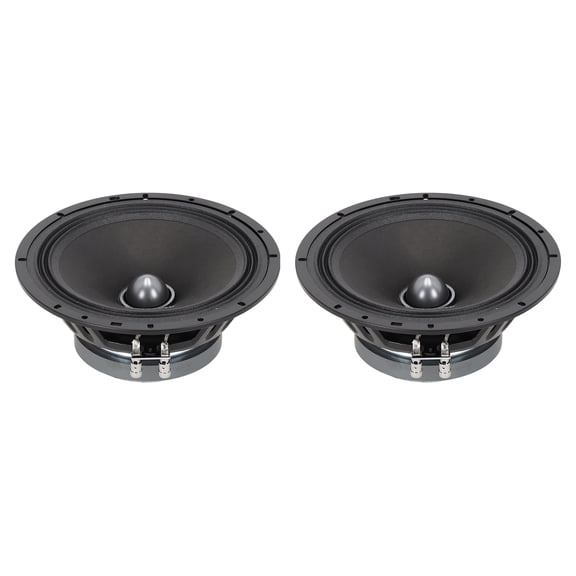 Sundown Audio LCMR-8 100-Watt Car Audio Midrange Speakers, 8 Ohm, Phase Plug, 120Hz-6kHz Frequency Response, 94dB Sensitivity, for Custom Door Systems, 2-Piece