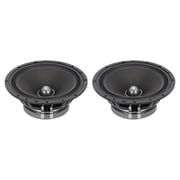 Sundown Audio LCMR-8 100-Watt Car Audio Midrange Speakers, 8 Ohm, Phase Plug, 120Hz-6kHz Frequency Response, 94dB Sensitivity, for Custom Door Systems, 2-Piece