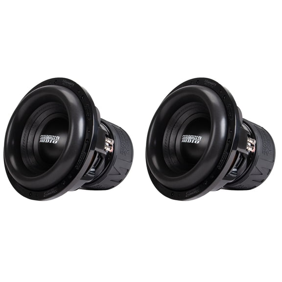 Sundown Audio M12 D2 12 in 2000W RMS DVC 2 Ohm Car Subwoofer Pair, Mega Roll Surround, Quad Stack Magnet, Ported Box, 2-piece