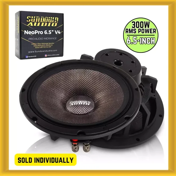 Sundown Audio S-NEOPROV46.54 6.5" 300W RMS Power 4 Ohms Mid-range Car Speaker