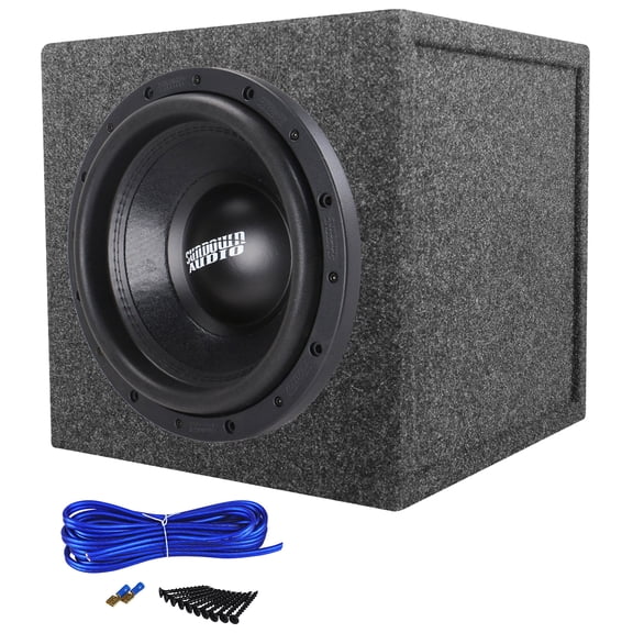 Sundown Audio SA-12 V.3 D2 Bundle: 12 in 1500W RMS DVC 2 Ohm Car Audio Subwoofer, RS12 Sealed Enclosure Box, Enclosure Install Kit, 3-items