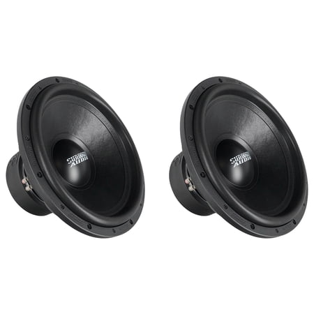 Sundown Audio SA-15 V.2 D4 15 in 1250W RMS DVC 4 Ohm Car Subwoofers, Cast Frame, 2.75 in Coil, for Bass Systems, 2-piece