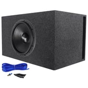 Sundown Audio SA-15 V.2 D4 Bundle 15 in 1250W RMS DVC 4 Ohm Car Audio Subwoofer, RGV15 Vented Box, Enclosure Install Kit, 3-items