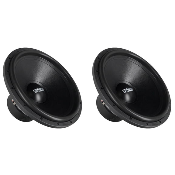 Sundown Audio SA-18 V.2 D2 18 Inch 1250W RMS DVC 2-Ohm Car Subwoofers, Vented Frame, 19mm Xmax, Pair