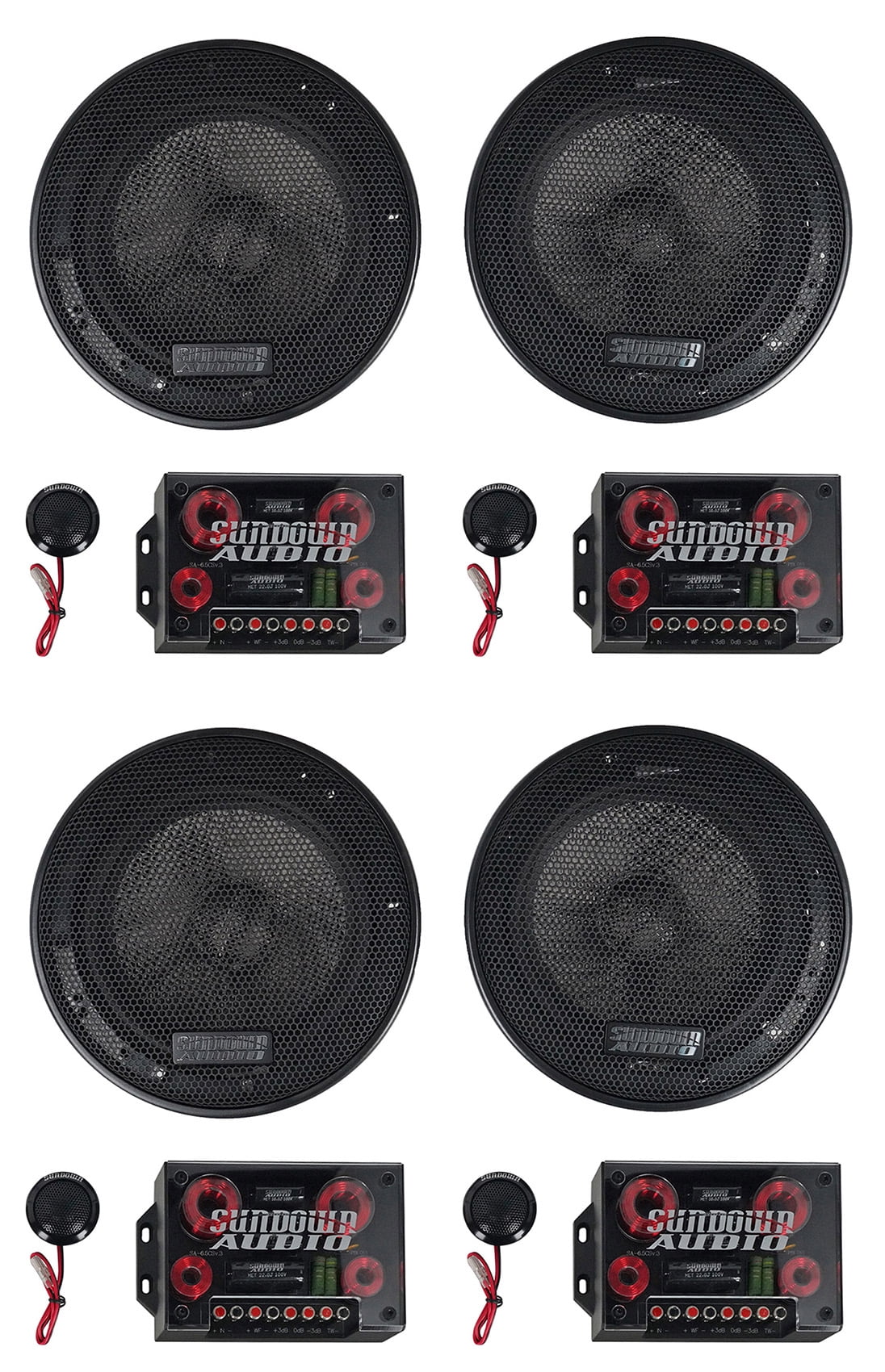 Sundown Audio SA-6.5CS v.3 125-Watt 6.5 in Car Component Speaker System ...