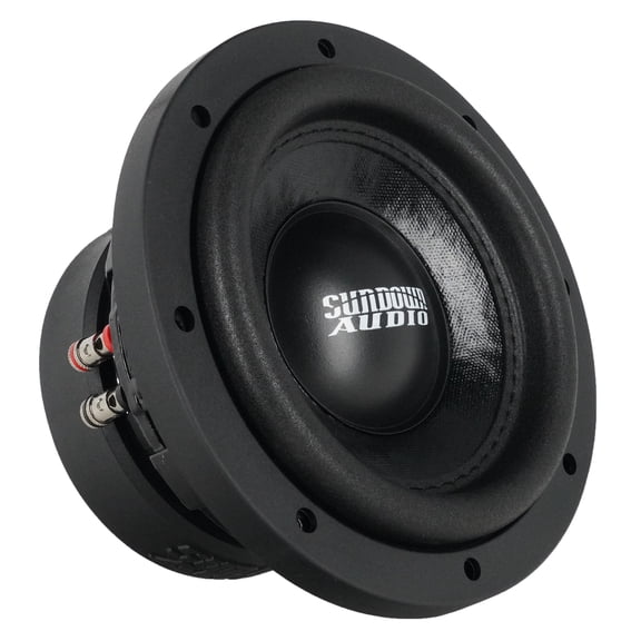 Sundown Audio SA-6.5SW 300W RMS 6.5 Inch DVC 4 Ohm Shallow Car Subwoofer, Faraday Ring, Under Seat Enclosure