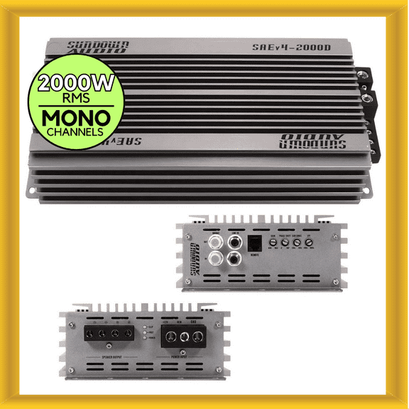 Sundown Audio SAE Version 4 2000W RMS Digital Class D Mono Block Car Amplifier