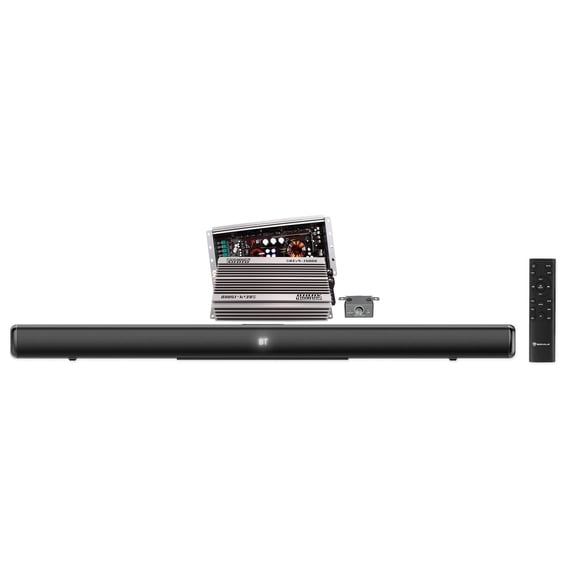 Sundown Audio SAEv4-1500D Bundle: 1500w RMS Mono Amplifier 1 Ohm SAEv4-1500.1D, Rockville ONE-BAR 36 Inch Bluetooth Soundbar with Built In Subwoofer, 2-items