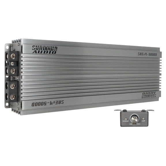 Sundown Audio SAEv4-5000D Digital Class-D Monoblock Amplifier 5000W RMS at 1-Ohm with Wired Remote Control