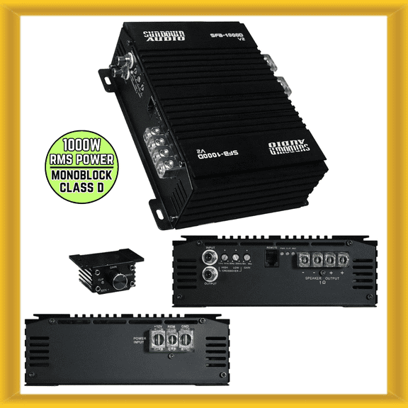 Sundown Audio SFB-1000D v.2 1000W RMS Power Monoblock Full Range Car Amplifier
