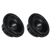 Sundown Audio SML-8 D4 8 Inch 400W RMS Shallow Subwoofers DVC 4 Ohm, Slim Mount Deep Bass for Cars, 2-piece