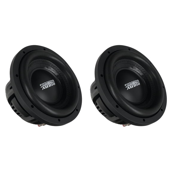 Sundown Audio SML-8 D4 8 Inch 400W RMS Shallow Subwoofers DVC 4 Ohm, Slim Mount Deep Bass for Cars, 2-piece