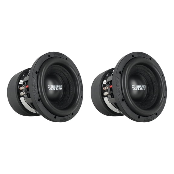 Sundown Audio X-8 V.4 D2 8 Inch 1250W RMS DVC 2 Ohm Car Subwoofers, Triple Magnet, 19mm Xmax, Ported Box Use, 2-piece
