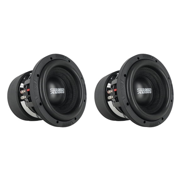 Sundown Audio X-8 V.4 D4 8 in 1250W RMS DVC 4-Ohm Car Subwoofer, Triple Magnet, 2.5 in Voice Coil, for Ported Boxes, 2-piece