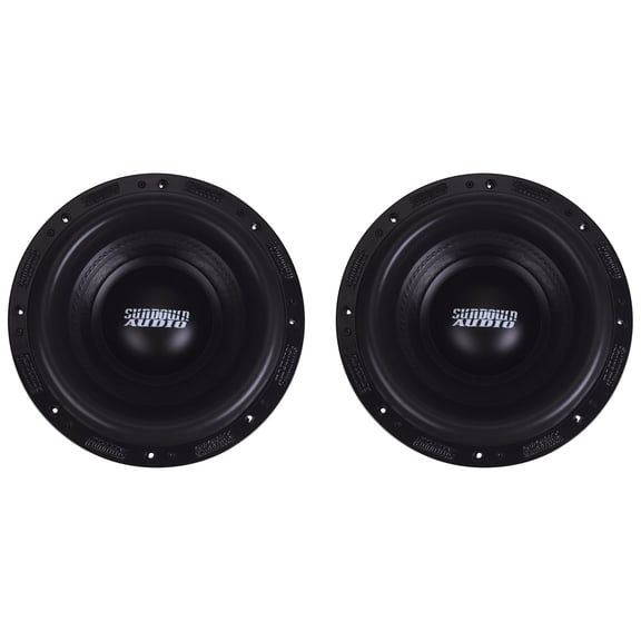 Sundown Audio XV412D1 (2) 12" 3000W RMS Car Subwoofers DVC 1-Ohm 3000W Power Handling Black