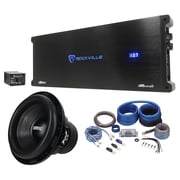 Sundown Audio ZV6-15 D2 Bundle 15 Inch 3250w RMS Car Subwoofer, Rockville dBcomp5 Mono Amplifier, 0 Gauge OFC Wiring Kit, 3-items
