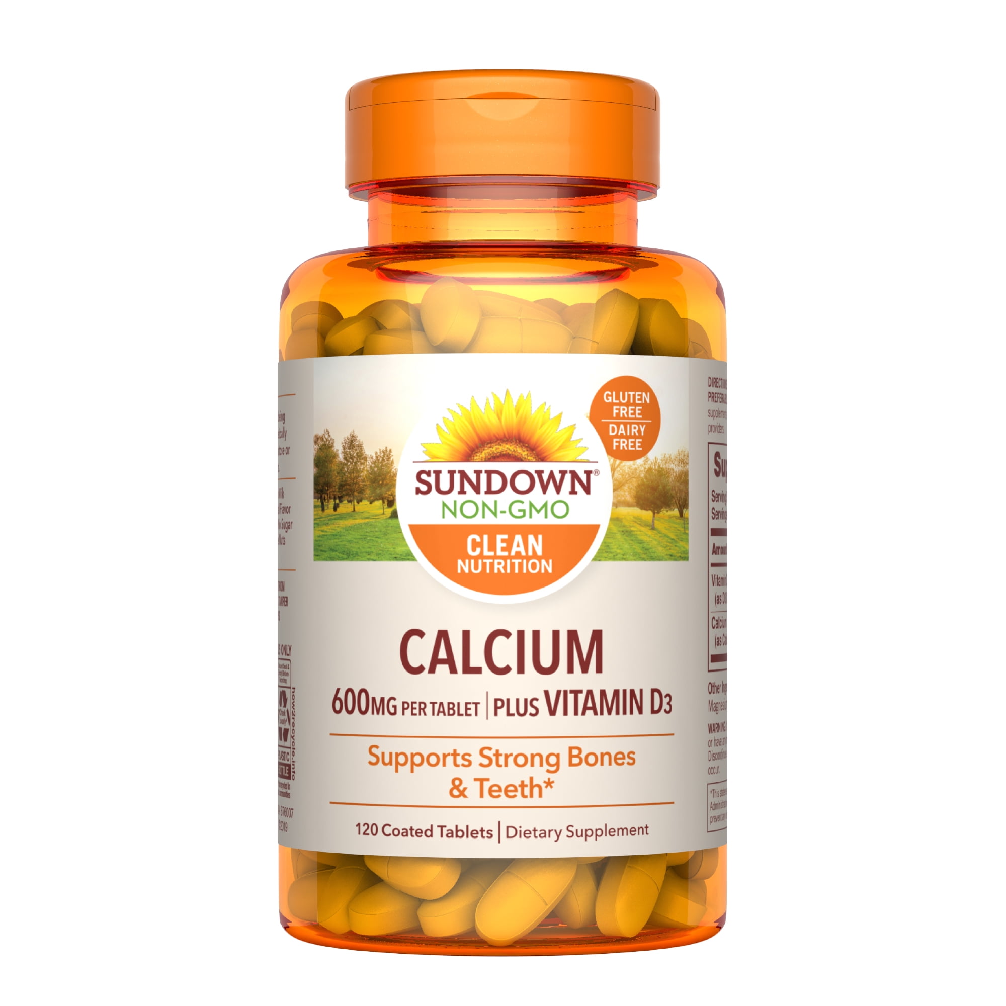 Sundown Calcium 600 mg Vitamin D3, 120 Tablets