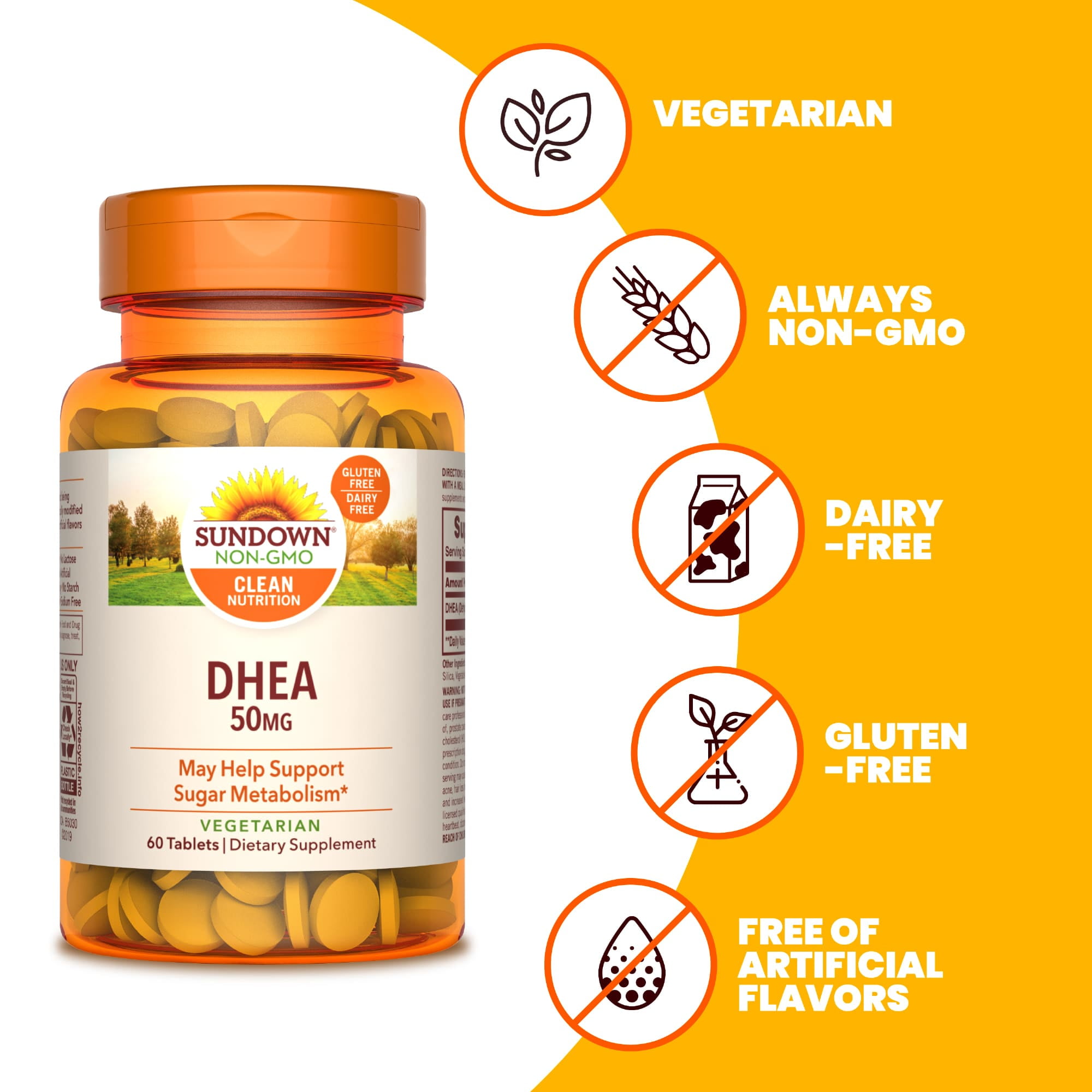 Sundown DHEA 50mg, 60 Tablets