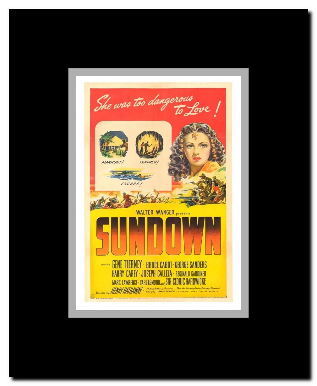 Sundown Framed Movie Poster